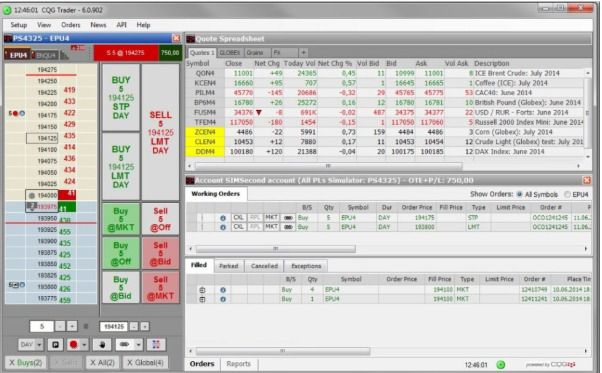 Phần mềm CQG Trader