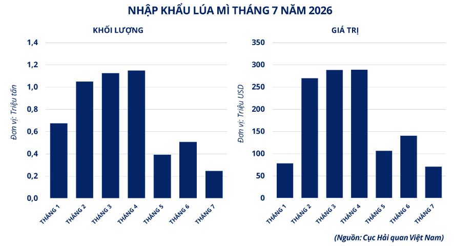 Nhập khẩu lúa mì thị trường trong nước