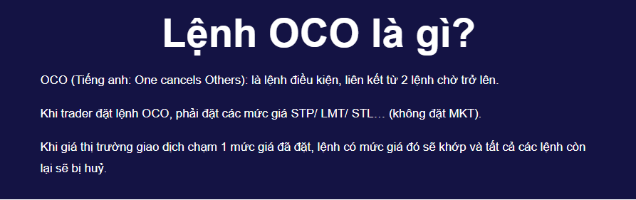 Đặt lệnh OCO